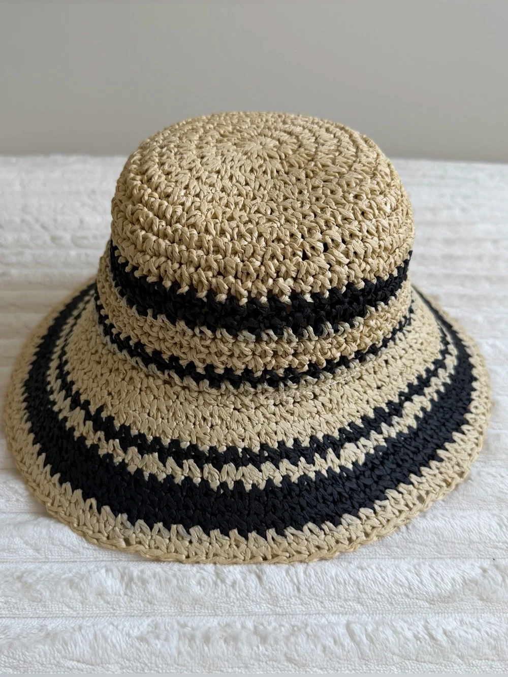 Janie and Jack | Striped Straw Bucket Hat